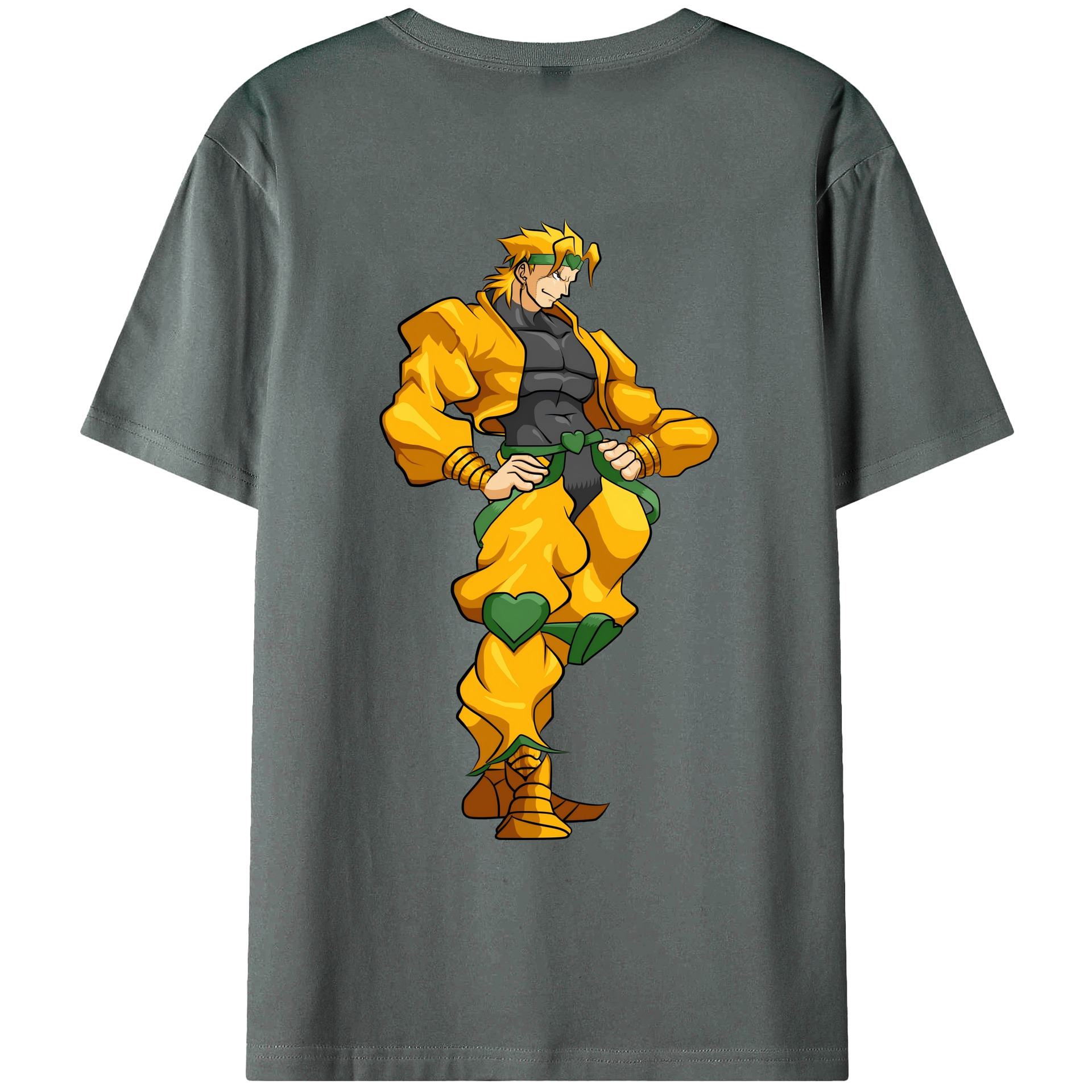 （画像用） ジョジョの奇妙な冒険 ディオ?ブランドー JoJo's Bizarre Adventure Dio Brando 綿100％ メンズ半袖Tシャツ（バックプリント） 通気性
